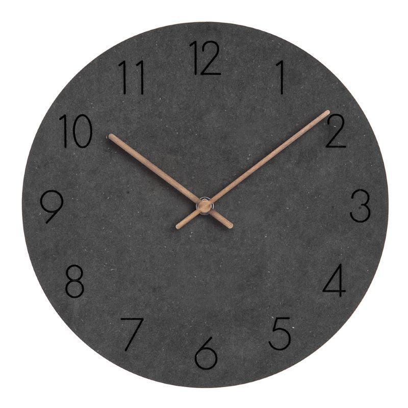 Scandinavian Wall Clock  Silent Grey Face With Copper Hands - Product detail 5