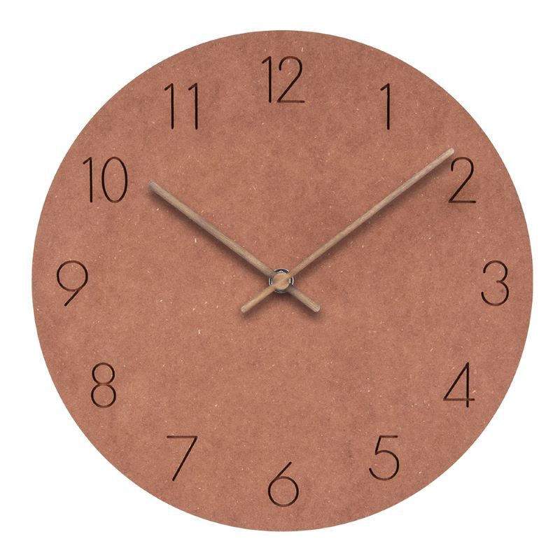 Scandinavian Wall Clock  Silent Grey Face With Copper Hands - Product detail 7