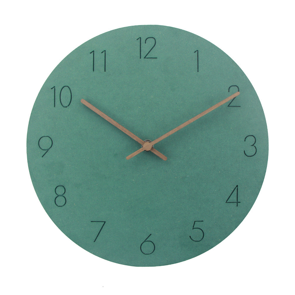 Scandinavian Wall Clock  Silent Grey Face With Copper Hands - Product detail 4