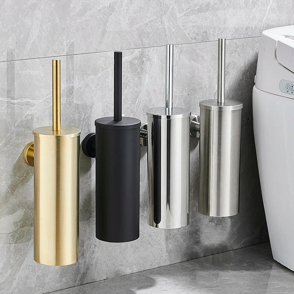 PureForm Luxe Wandgemonteerde Toiletborstel – Stijlvolle Hygiëne voor een Modern Interieur