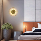 Modern Wall Clock  Minimalist Gold Circle Design - Detailed view