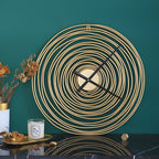 Modern Wall Clock  Spiral Gold Metal Design - Product detail 4