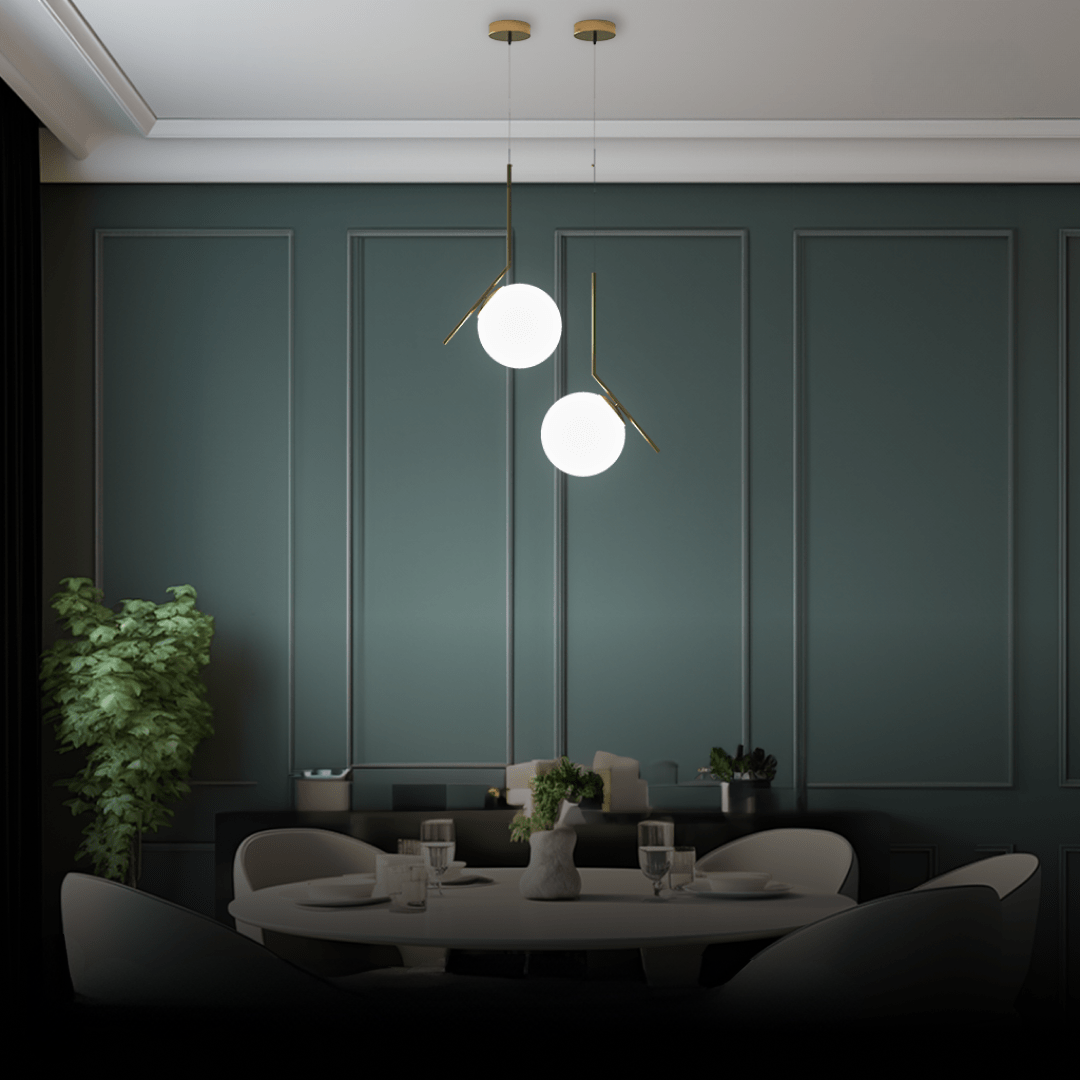 LED Pendellampe Mit Gold Glas Optik Im Skandinavisches Design Warmweiß 3000K Energiesparende Licht Esszimmer Küche Büro