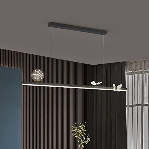 Elegante Goldene LED Pendelleuchte Mit Fernbedienung Dimmbar Über Esstisch Kücheninsel Und Wohnzimmer