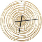 Modern Wall Clock  Spiral Gold Metal Design - Product showcase