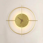 Modern Wall Clock  Minimalist Gold Circle Design - Product detail 6