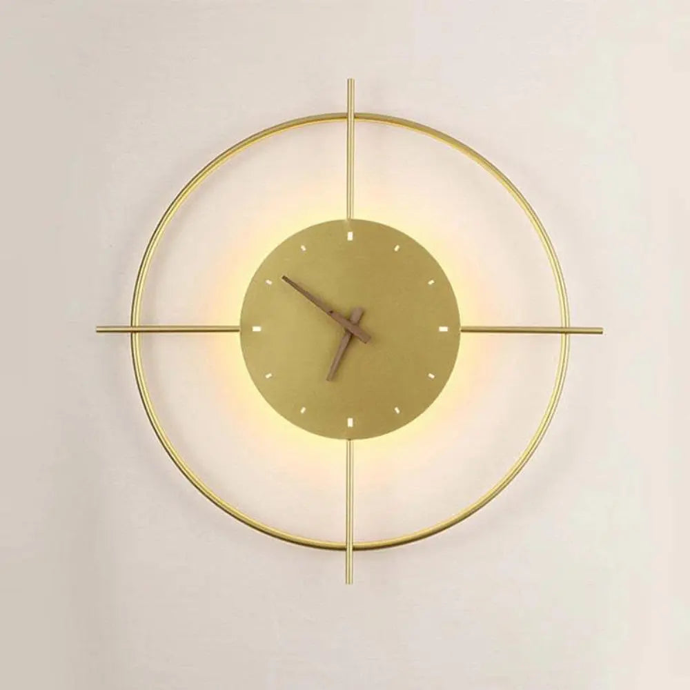 Modern Wall Clock  Minimalist Gold Circle Design - Product detail 6