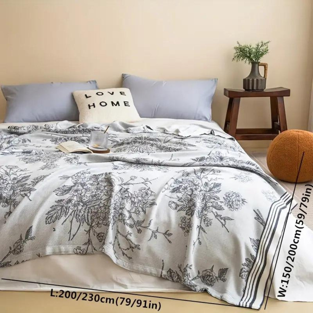 Wendbare Bambusfaser Decke in elegante Premiumqualität für kühlenden Touch und Stil für Zuhause