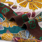 Wendbare Florale Jacquard Baumwolldecke Jardin Stil in Weicher Premiumqualität für ein gemütliches Zuhause