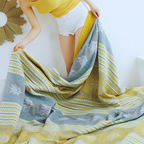 Wendbare Decke Mit Bunter Baumwollstruktur In Weicher Premiumqualität Für Ein Gemütliches Zuhause