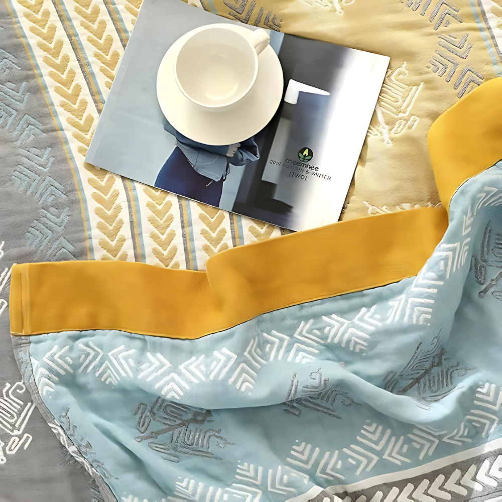 Wendbare Decke Mit Bunter Baumwollstruktur In Weicher Premiumqualität Für Ein Gemütliches Zuhause