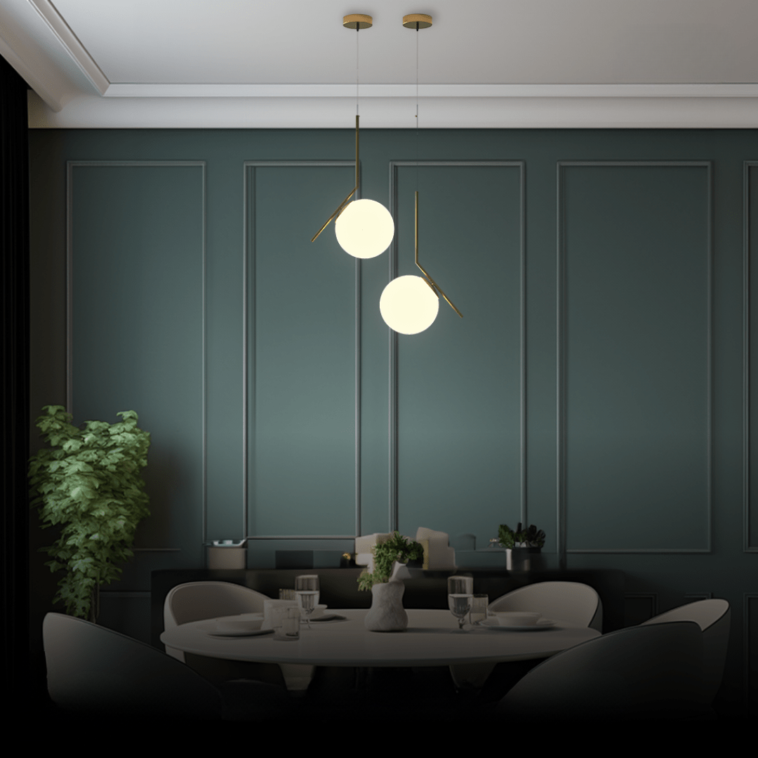 LED Pendellampe Mit Gold Glas Optik Im Skandinavisches Design Warmweiß 3000K Energiesparende Licht Esszimmer Küche Büro