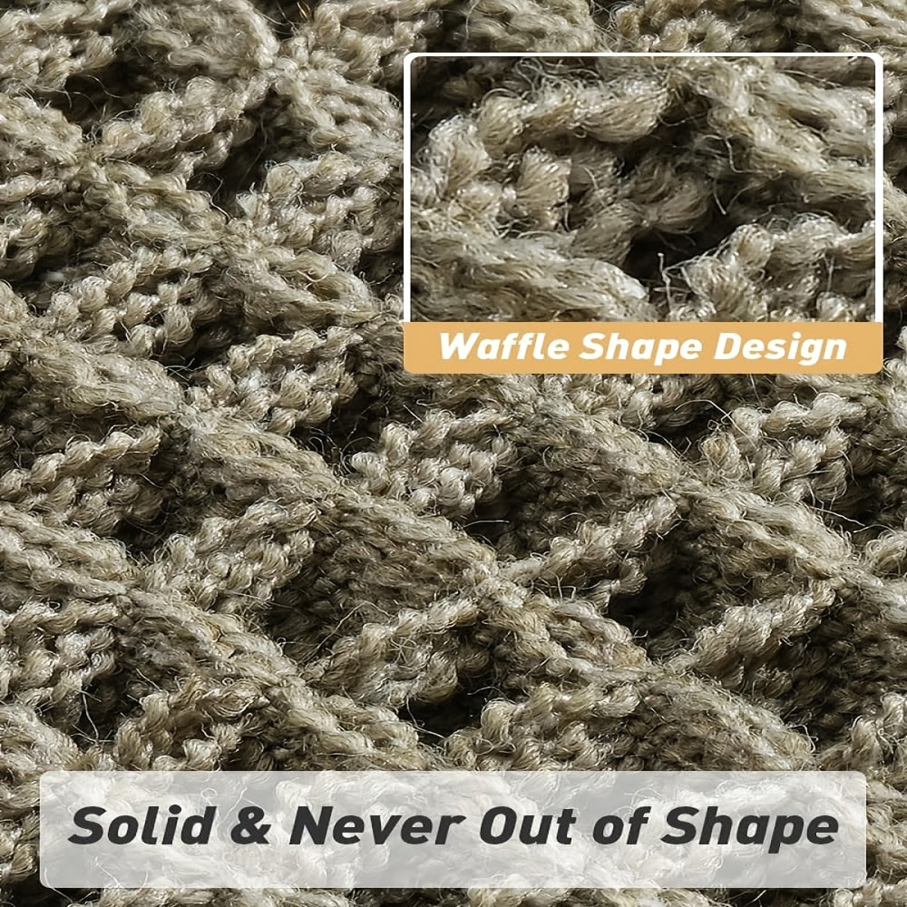 Badmat met wafelstructuur en franjes – Ultra absorberend, anti-slip en stijlvol design