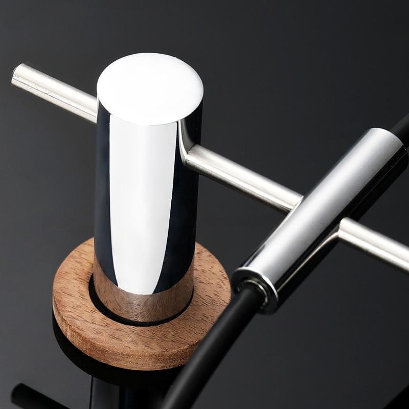 Modern Wall Clock  Large Minimalist Design with Bronze Hands - Product detail 4