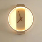 Skulpturale Wanduhr Mit Sanftem Warmweißem Licht Und Ruhigem Quarzwerk Für Schlafzimmer Wohnzimmer Flur Büro
