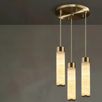 Elim Spanish Stone Pendant light 3 Heads Round | Celestre