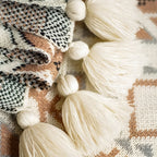 Boho-inspiriertes geometrisches Design mit weicher Struktur für stilvolle Wohnbereiche