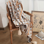 Boho-inspiriertes geometrisches Design mit weicher Struktur für stilvolle Wohnbereiche