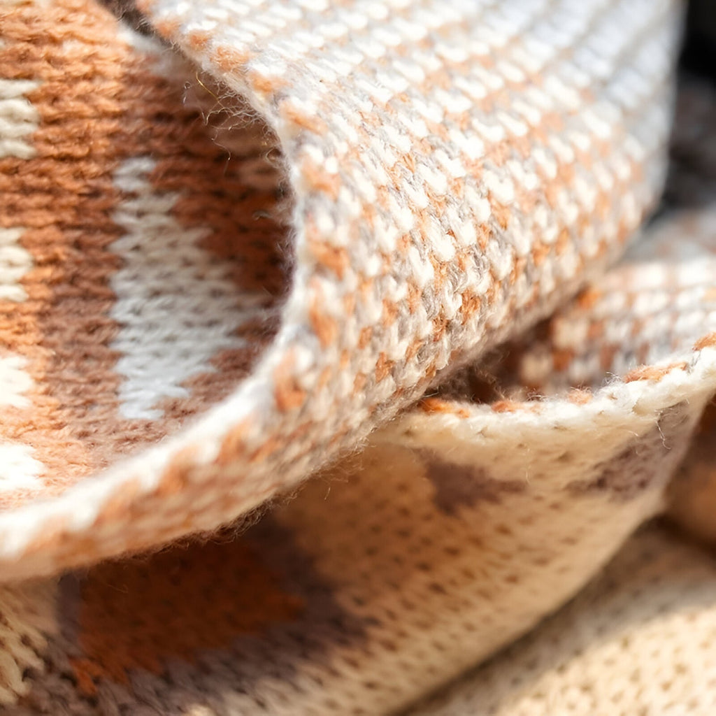 Boho-inspiriertes geometrisches Design mit weicher Struktur für stilvolle Wohnbereiche