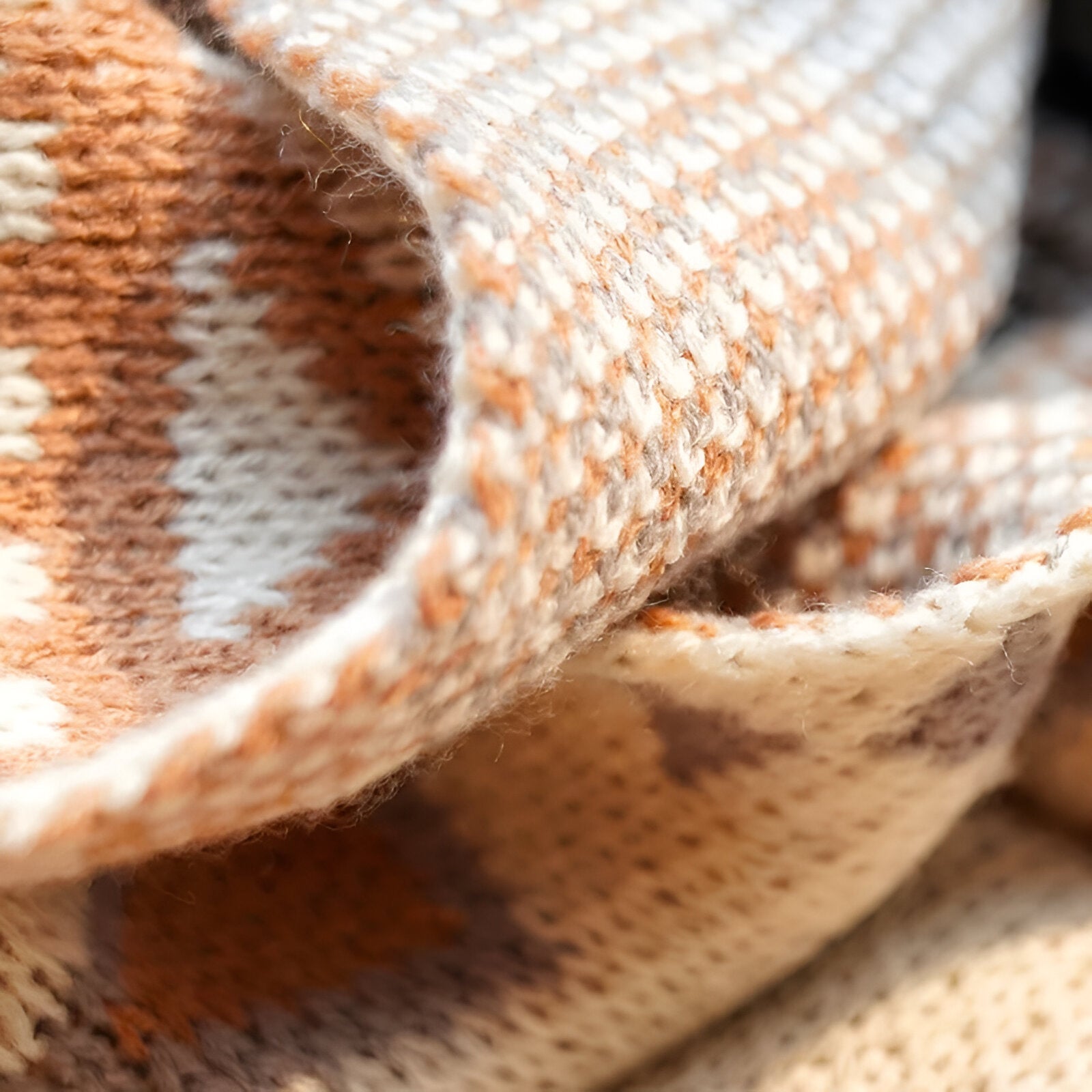 Boho-inspiriertes geometrisches Design mit weicher Struktur für stilvolle Wohnbereiche