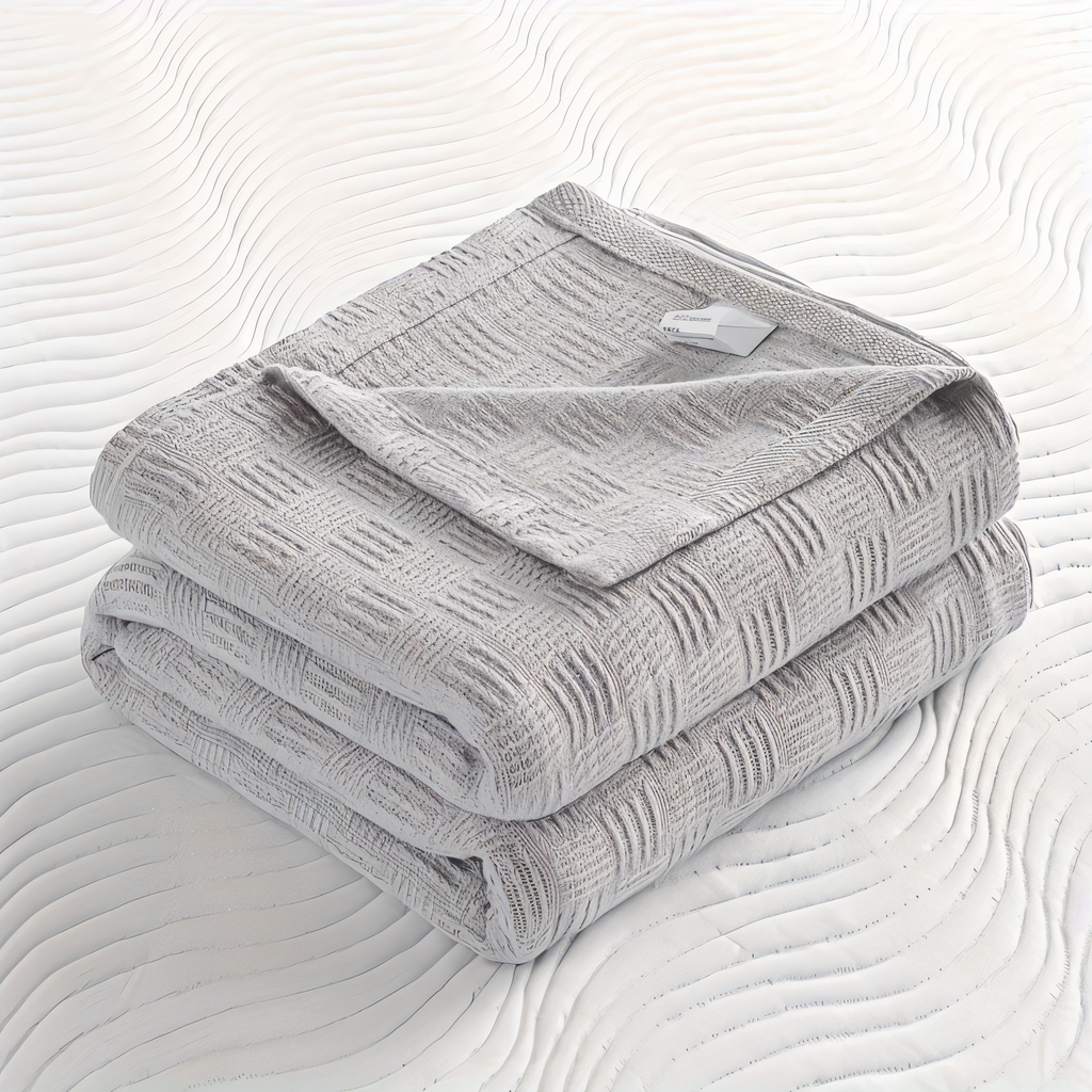 Atmungsaktive Baumwoll-Strickstruktur für ganzjährigen Komfort und ein ausgeglichenes Raumklima