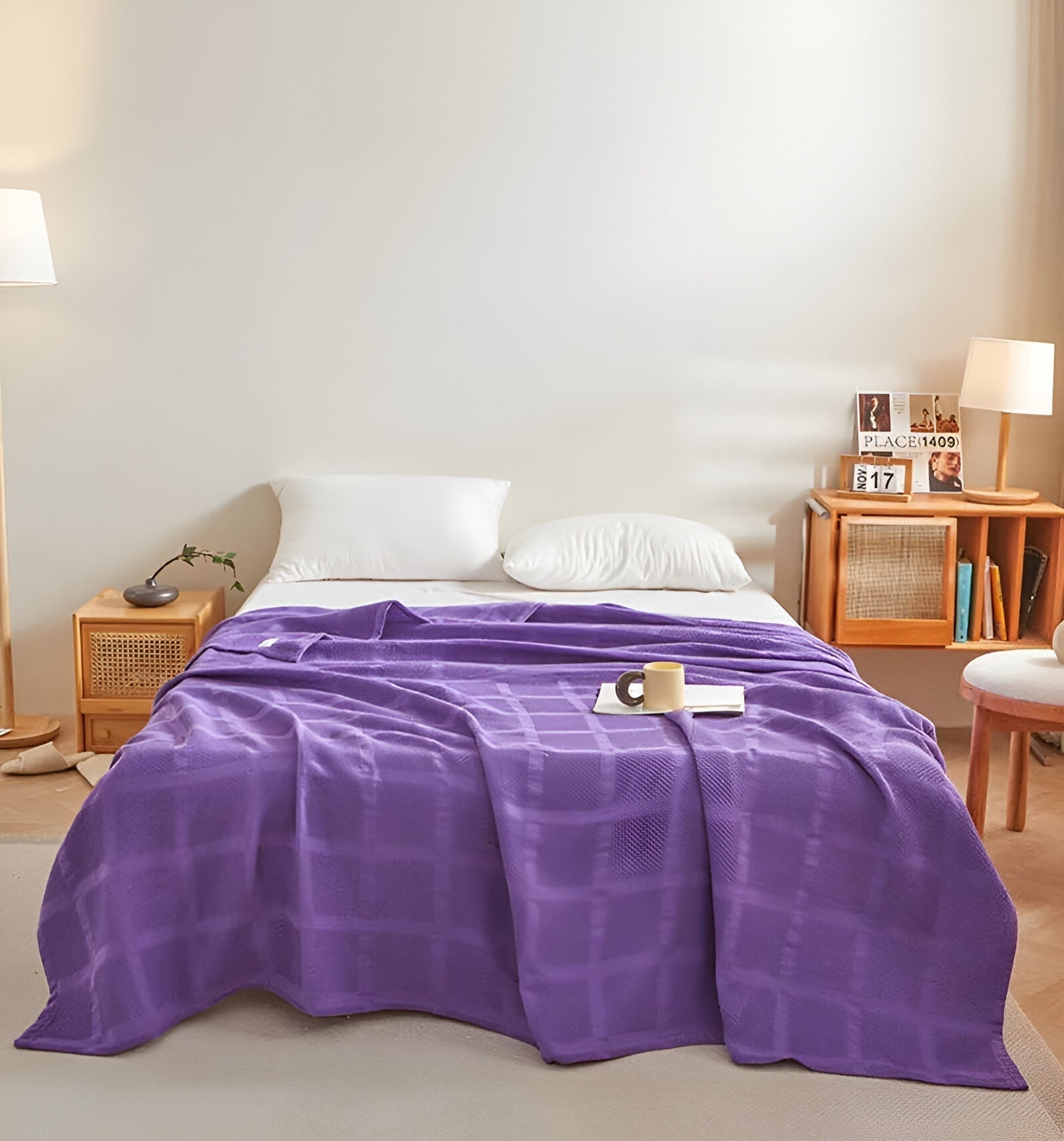 Luftige Baumwoll-Waffelstruktur für eine natürliche und harmonische Wohnatmosphäre