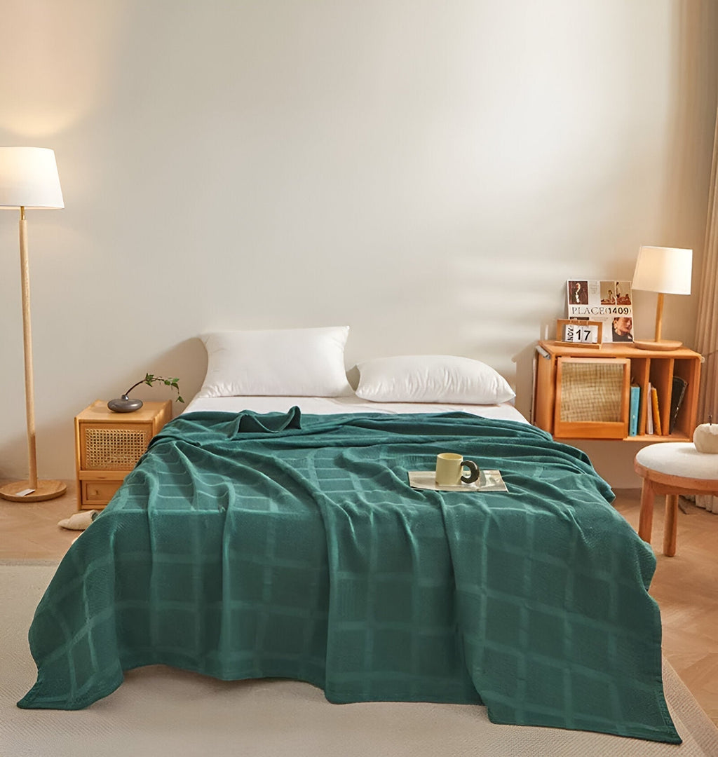 Luftige Baumwoll-Waffelstruktur für eine natürliche und harmonische Wohnatmosphäre