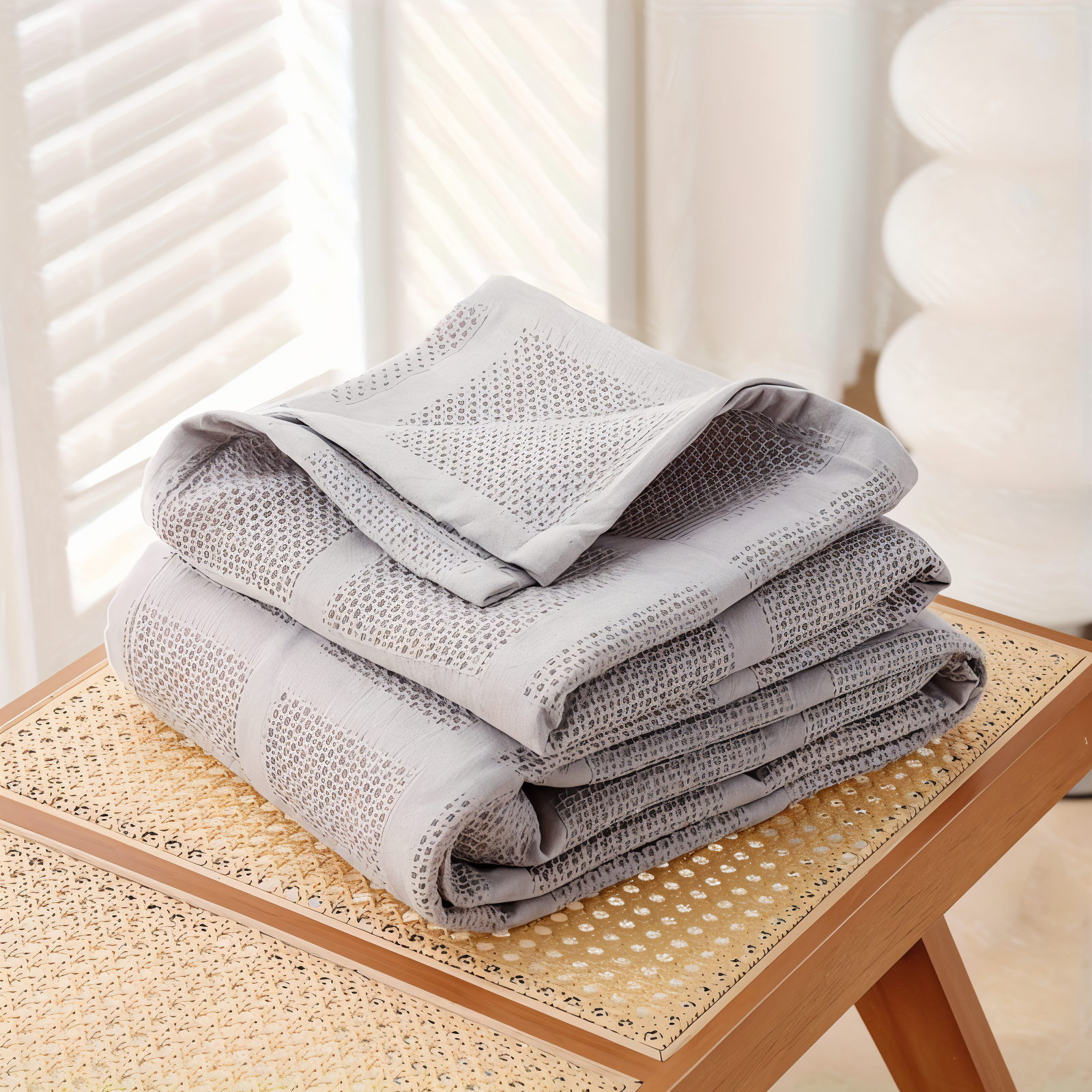 Luftige Baumwoll-Waffelstruktur für eine natürliche und harmonische Wohnatmosphäre