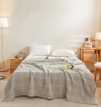 Luftige Baumwoll-Waffelstruktur für eine natürliche und harmonische Wohnatmosphäre