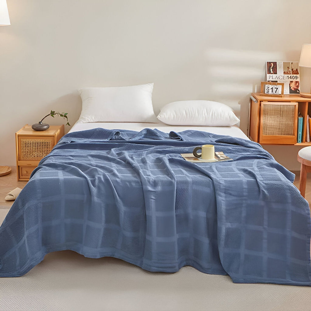 Luftige Baumwoll-Waffelstruktur für eine natürliche und harmonische Wohnatmosphäre