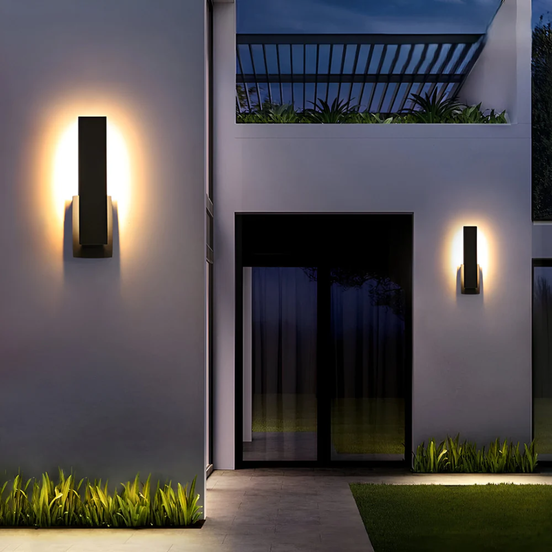 Minimalistische LED Wandlamp Buiten - Waterdicht Zwart Aluminium voor Tuin en Terras, Energiezuinig en Stijlvol 3