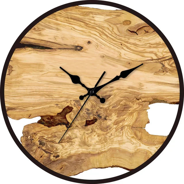 Rustic Wall Clock  Natural Wood Slice Design - Product detail 5