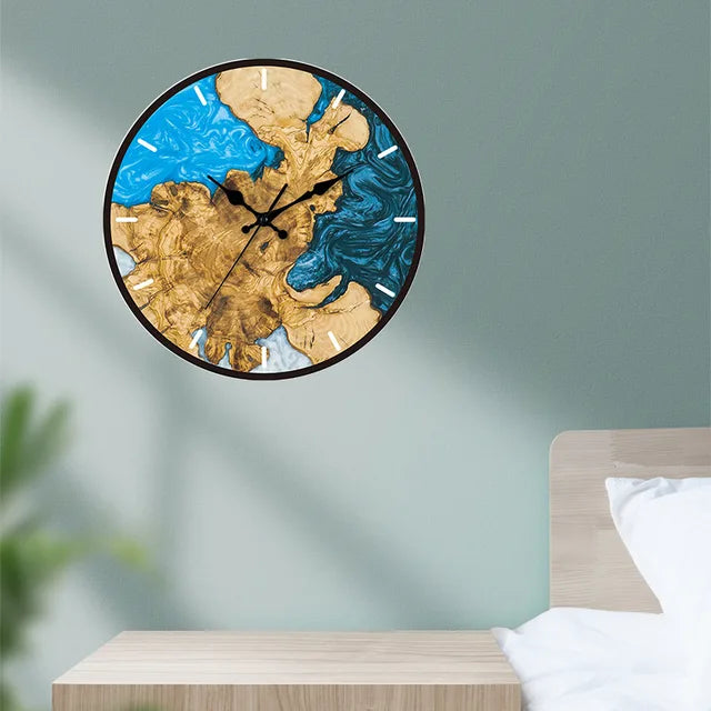 Rustic Wall Clock  Natural Wood Slice Design - Product detail 7