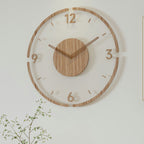 Nordic Wall Clock  Natural Wood Minimalist Design - Product showcase