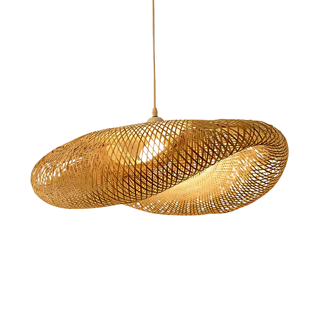 Bamboo Weave Hanglamp – Handgeweven Natuurlijke Sfeer in Japandi Stijl