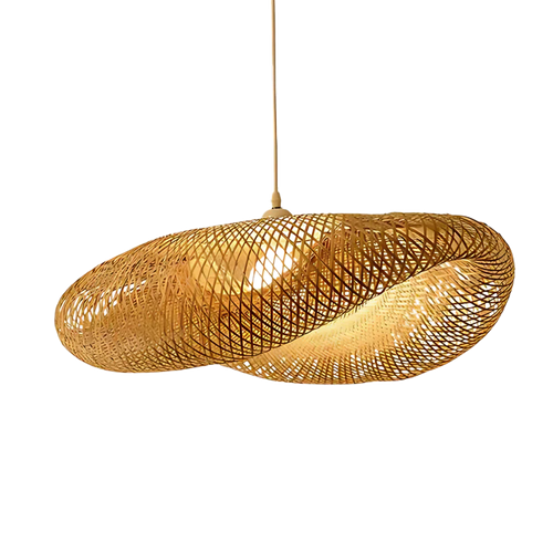 Bamboo Weave Hanglamp – Handgeweven Natuurlijke Sfeer in Japandi Stijl