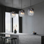 Moderne Gefaltete Mattglas Pendelleuchte In Sanfter Grau Mit Weichem Licht Für Schlafzimmer Küche Café