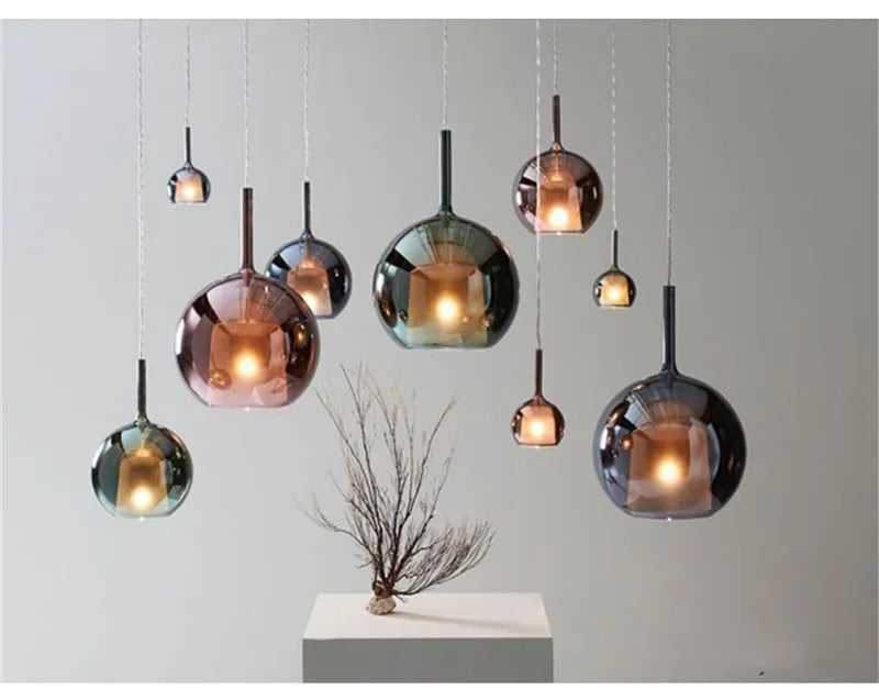 Moderne Glaskugel Hängeleuchte Mit Minimalistischem Design Und Hochwertigen Metallelementen Für Küche Und Esszimmer