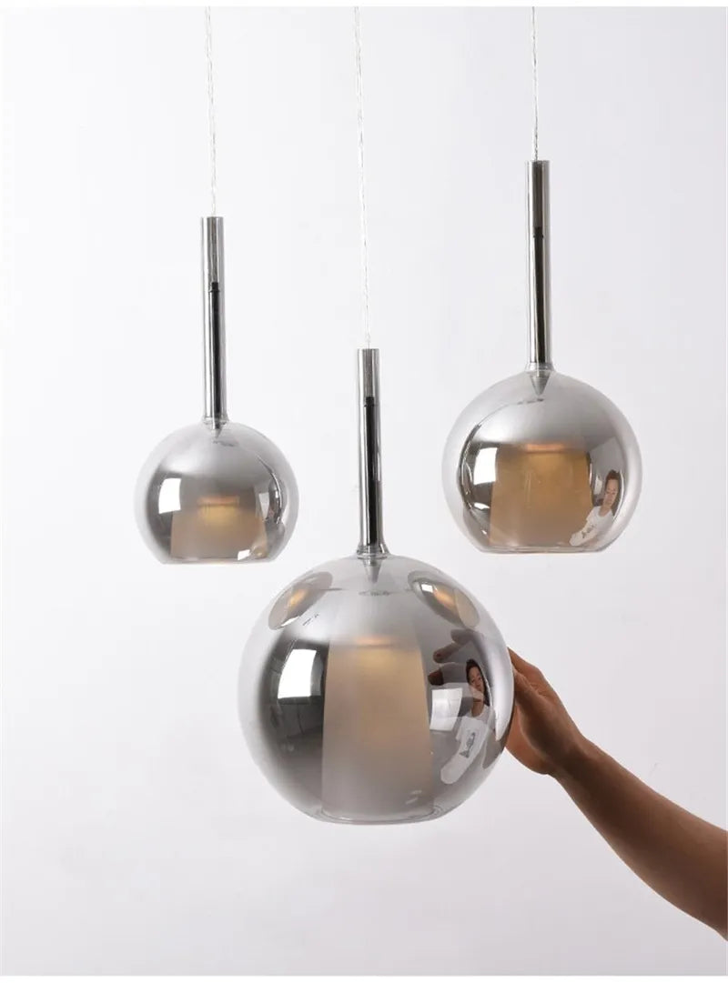 Moderne Glaskugel Hängeleuchte Mit Minimalistischem Design Und Hochwertigen Metallelementen Für Küche Und Esszimmer