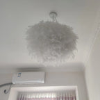 Luxuriöser Feder Kronleuchter Mit Gänsefeder Für Luftige Elegante Atmosphäre Und E27 Fassung Ideal Für Schlafzimmer