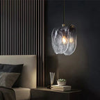 Moderne Gefaltete Mattglas Pendelleuchte In Sanfter Grau Mit Weichem Licht Für Schlafzimmer Küche Café