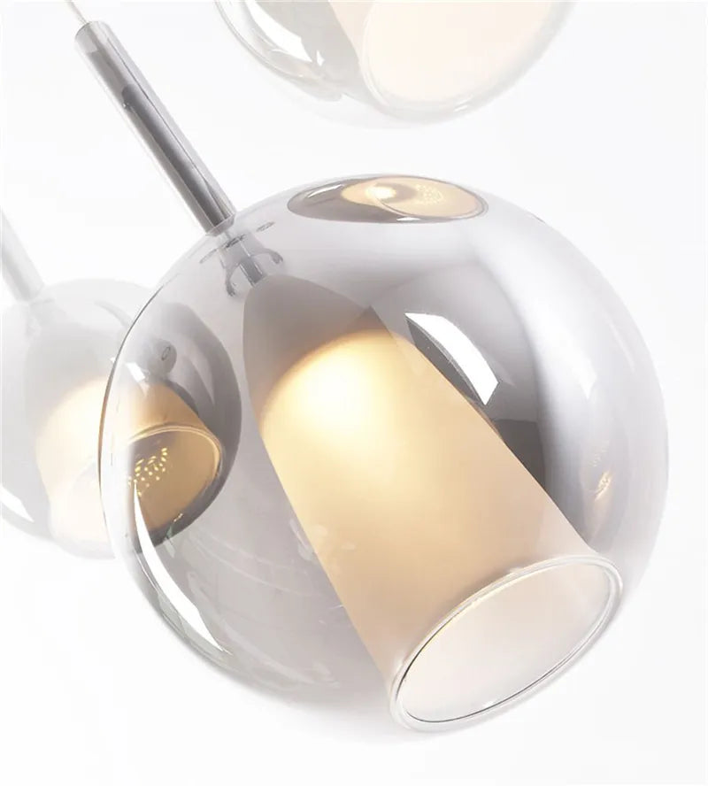 Moderne Glaskugel Hängeleuchte Mit Minimalistischem Design Und Hochwertigen Metallelementen Für Küche Und Esszimmer