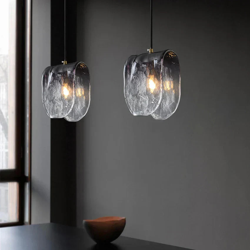 Moderne Gefaltete Mattglas Pendelleuchte In Sanfter Grau Mit Weichem Licht Für Schlafzimmer Küche Café