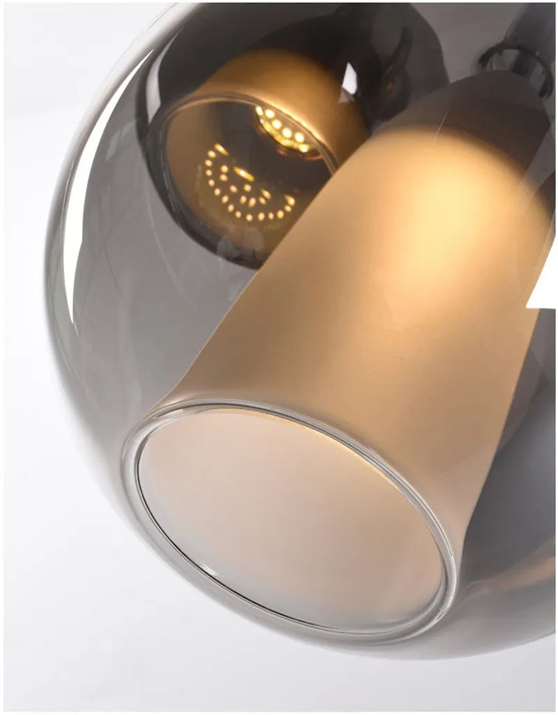 Moderne Glaskugel Hängeleuchte Mit Minimalistischem Design Und Hochwertigen Metallelementen Für Küche Und Esszimmer