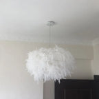 Luxuriöser Feder Kronleuchter Mit Gänsefeder Für Luftige Elegante Atmosphäre Und E27 Fassung Ideal Für Schlafzimmer