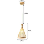 Naturbelassene Bambus Pendelleuchte Teepee Stil Mit Rattan Geflecht Und Warmer Ausstrahlung Für Wohnzimmer Und Mehr