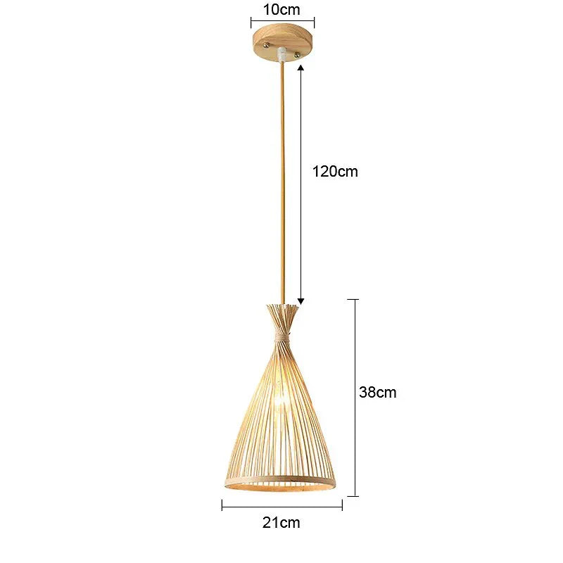 Naturbelassene Bambus Pendelleuchte Teepee Stil Mit Rattan Geflecht Und Warmer Ausstrahlung Für Wohnzimmer Und Mehr