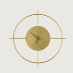 Modern Wall Clock  Minimalist Gold Circle Design - Product showcase