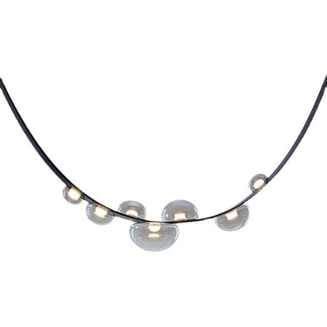 Moderne Leder LED Pendelleuchte Mit Dimmbarem Licht Und Glas Für Stilvolle Raumgestaltung Und Hochwertiges Ambiente