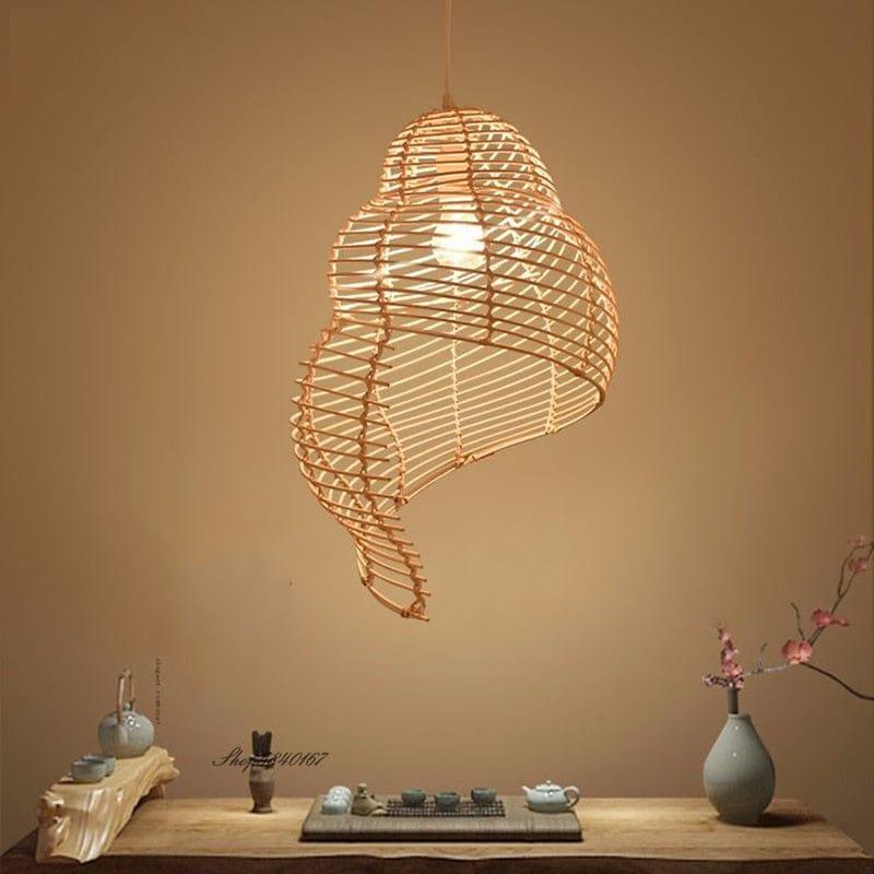 Pendelleuchte Aus Rattan Mit Skulpturalem Handwerk Und Modernem Design Für Natürliche Wärme Und Stimmungslicht Im Wohnraum